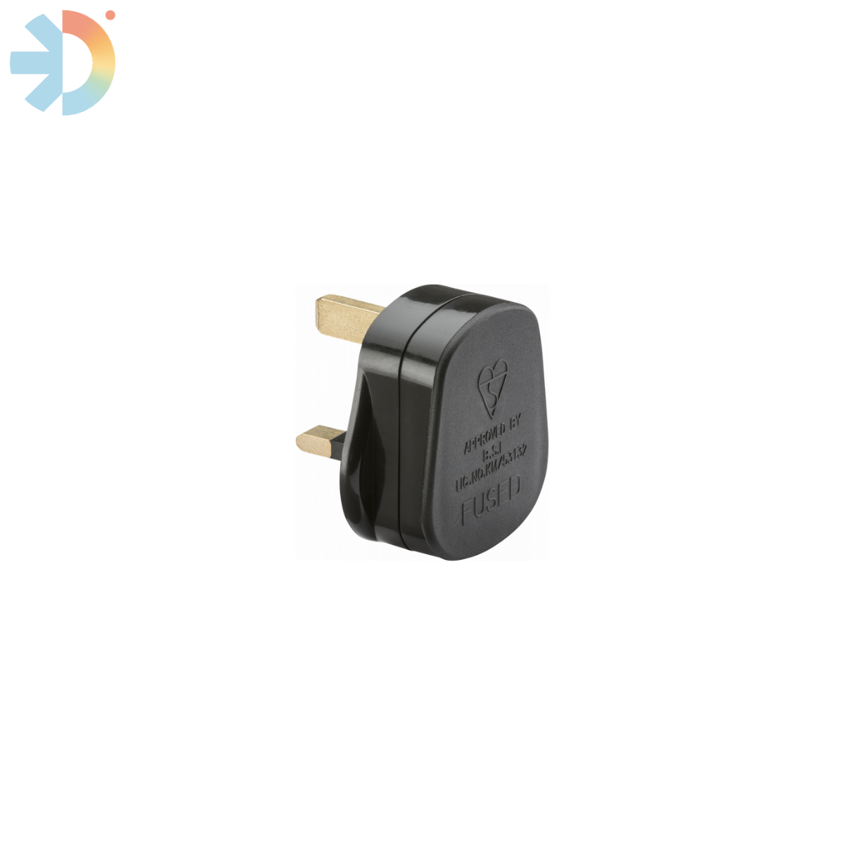 13A PLUG TOP BLACK